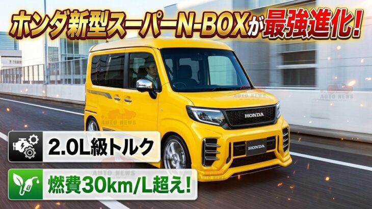 ホンダ新型スーパーN-BOXが最強進化！2.0L級トルク＆燃費30km/L超え！