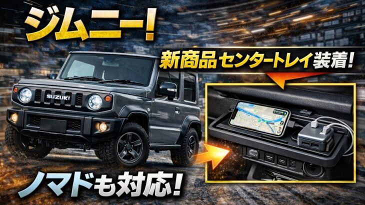 【買ってよかった新商品】センタートレイで車内が激変！【ジムニー必須】ノマド対応！収納問題解決！JB64 JIMNY スズキ SUZUKI