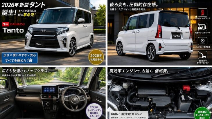 【衝撃】2026年新型ダイハツ・タント正式公開！軽自動車の常識を覆す革命モデルが誕生！🔥