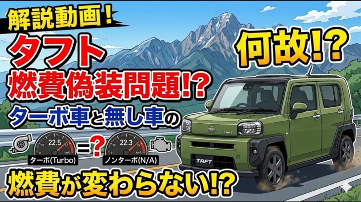 タフト燃費偽装問題！？ターボ車と無し車の燃費が変わらない！？件について解説