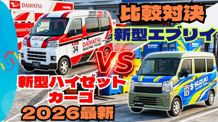 忖度なし徹底比較！ダイハツ新型ハイゼットカーゴvsスズキ新型エブリイ！実用性特化の内容です「クルマ解説105」