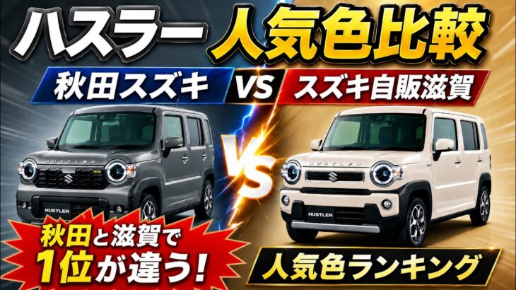 【ハスラー人気色比較】秋田と滋賀で1位が違った！「軽カー兄弟｜Kei Car Brothers」｜Suzuki Hustler Popular Colors in Japan