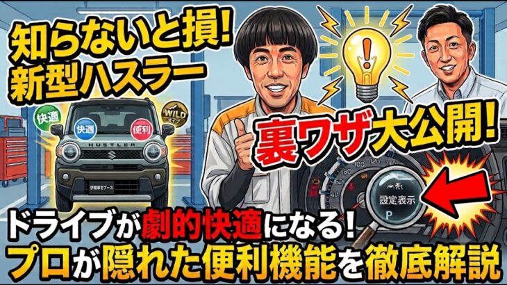 知らないと損！新型ハスラーのドライブが劇的に快適になる「おすすめ設定＆隠れた便利機能」をプロが徹底解説