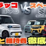 BYD ラッコvsスズキ スペーシア徹底比較！装備と維持費をユーザー目線でとことん比較します「クルマ解説110」