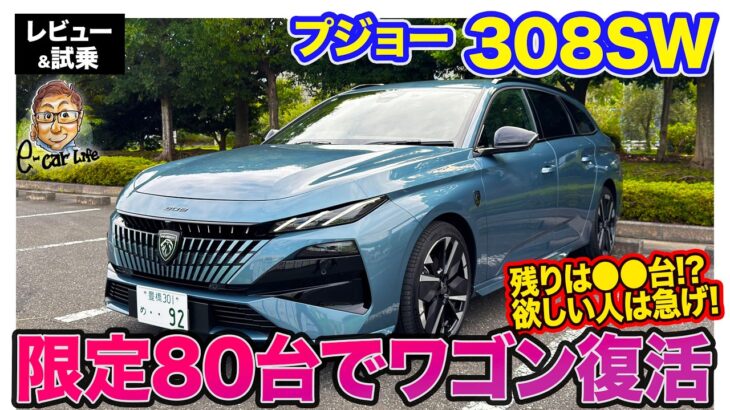 プジョー 308SW 【レビュー&試乗】限定80台でワゴンモデルが復活!! E-CarLife with 五味やすたか