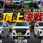 内外装比較【ワゴンR vs Nワゴン vs ムーヴ】軽ハイトワゴンの頂上決戦！…明確な違いが決勝打に！？