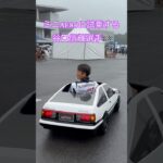 ミニAE86に試乗する谷口信輝選手🏁