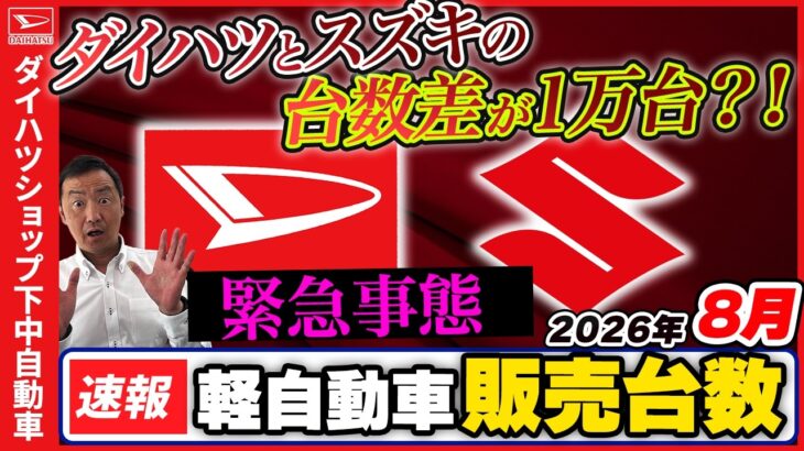 【2026年8月　軽自動車販売速報】前代未聞の事態！？