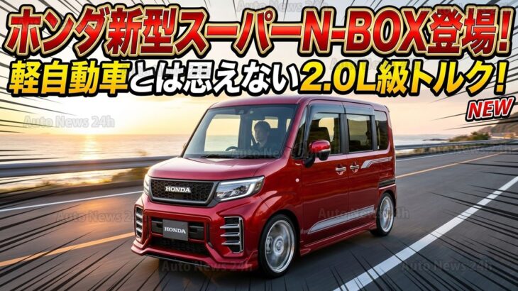 ホンダ新型スーパーN-BOX登場！軽自動車とは思えない2.0L級トルク！【Auto News 24h】