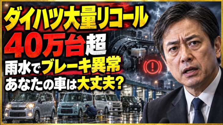 【ダイハツ40万台超リコール】雨水でブレーキに異常？ムーヴ・ウェイクなど対象車を徹底解説