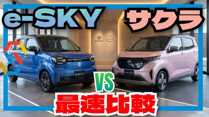 【最速比較】コスパの差がエグすぎる！スズキe-SKY vs 日産 サクラ