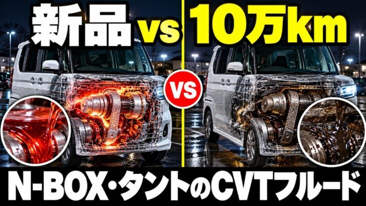N-BOXやタントのCVTフルードは交換すべき？10万km無交換で壊れる理由を図解｜軽の人は要注意【交換費用の目安】